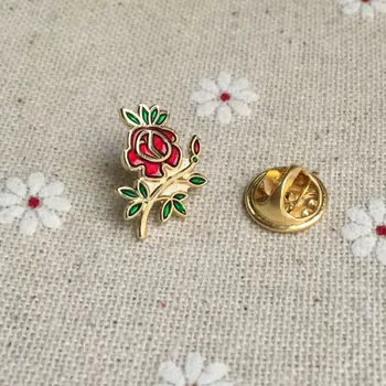 1бр сладко малко цвете игли брошка метал мека емайл на ревера на жени икона роза самоличността на уникални щифтове брошки масонството масонството
