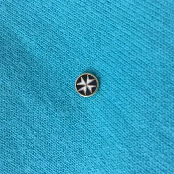 2 елемента 8 мм Малка по Размер Кръгла Форма Масонские Игли Икона Черен Малтийски Кръст Орден на Кръстоносците Рицар Масонски Значка Вила
