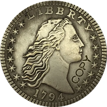 САЩ 1794 Свобода косата Долар тип 2 Копирни Монети