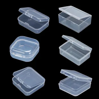 Много Размери Прозрачна пластмасова кутия За съхранение на Колекции от Предмети опаковъчна кутия за преносим куфар Мини Калъф Прозрачен Малка Кутия за Инструменти