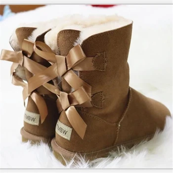 Новост, Дамски обувки от 100% естествена кожа, Класически Непромокаеми Зимни Обувки от естествена Телешка Кожа, Дамски Обувки, Топли Зимни Обувки, Дамски Обувки