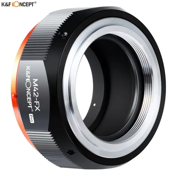 Адаптер за закрепване на обектива K & F Concept M42 към обектива Fuji X, за обектив с винтовым монтиране M42 към беззеркальным фотоапарати Fuji Fujifilm X-Series X FX Mount